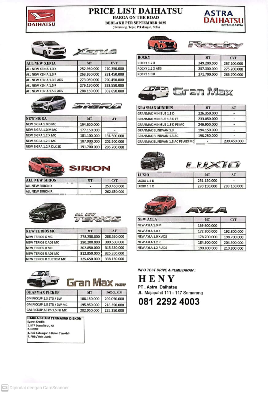 Harga  Jepara Harga OTR Daihatsu Jepara 2024