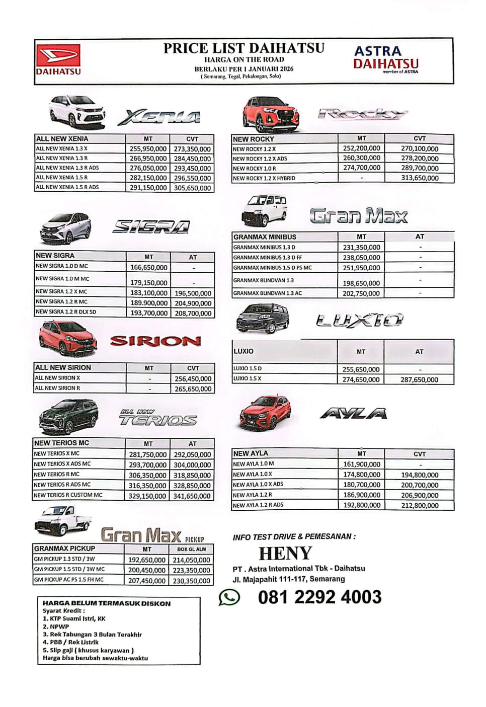 Harga  Jepara Harga OTR Daihatsu Jepara 2026